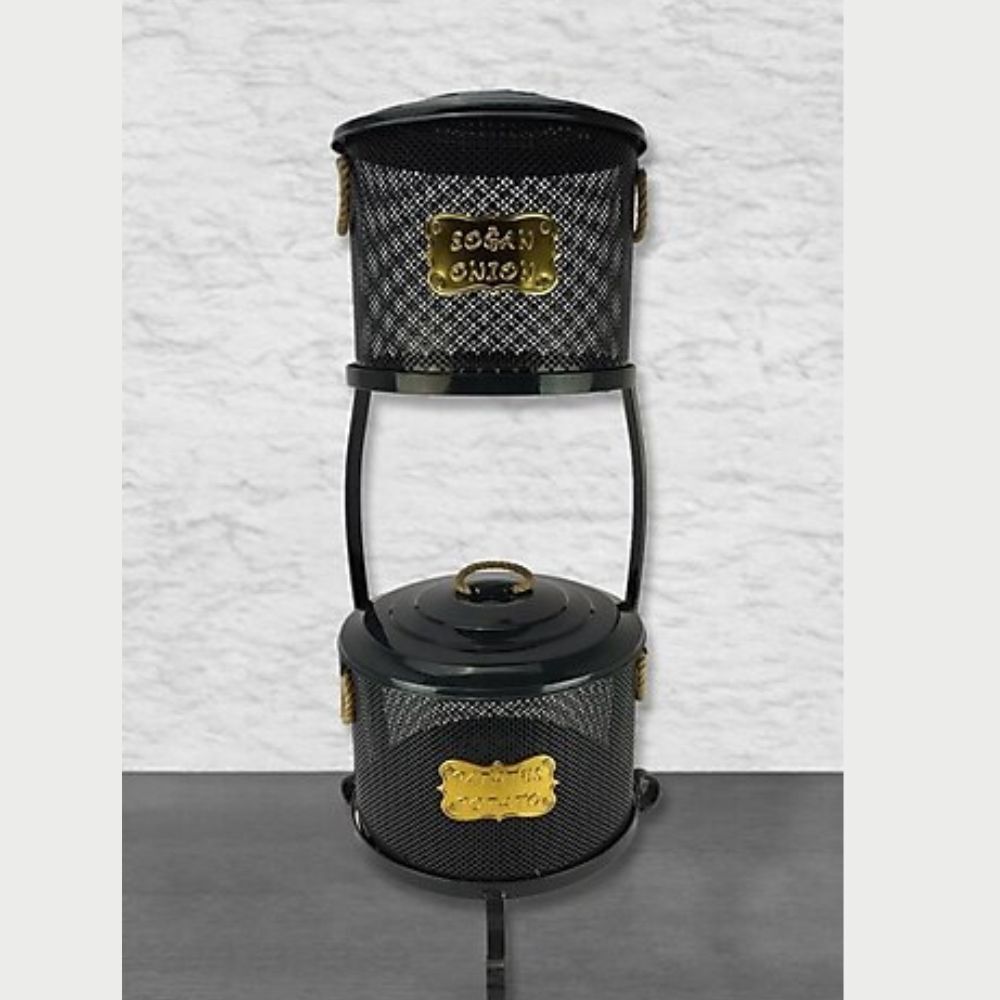 Yıldıray 1051 F 2 Katlı Fileli Patates Soğan Kovası Antrasit