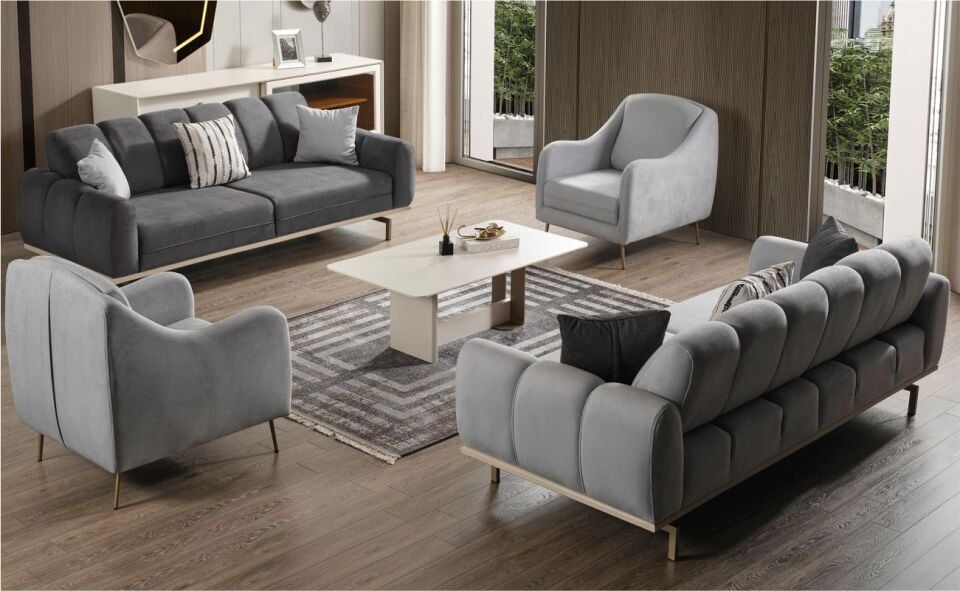 Baymop Milano Koltuk Takımı 3+1+1 Fuji 01 / 3 Lü Fuji 09