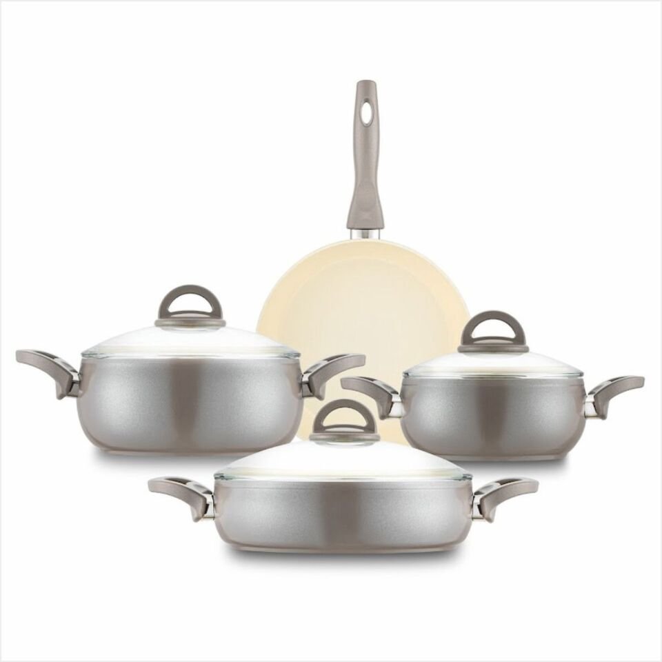 Emsan Crystal Güveç Seti 7 Parça Bej