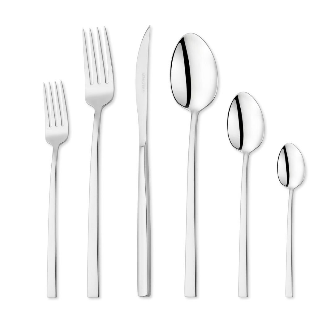 Schafer Hamburg 72 Parça Çatal Kaşık Bıçak Takımı-Gümüş06