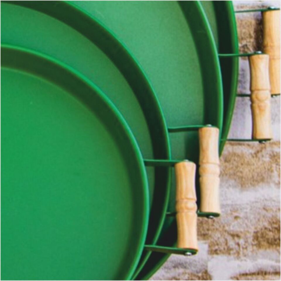 Alyum Home Tepsi 3 Lü Yeşil