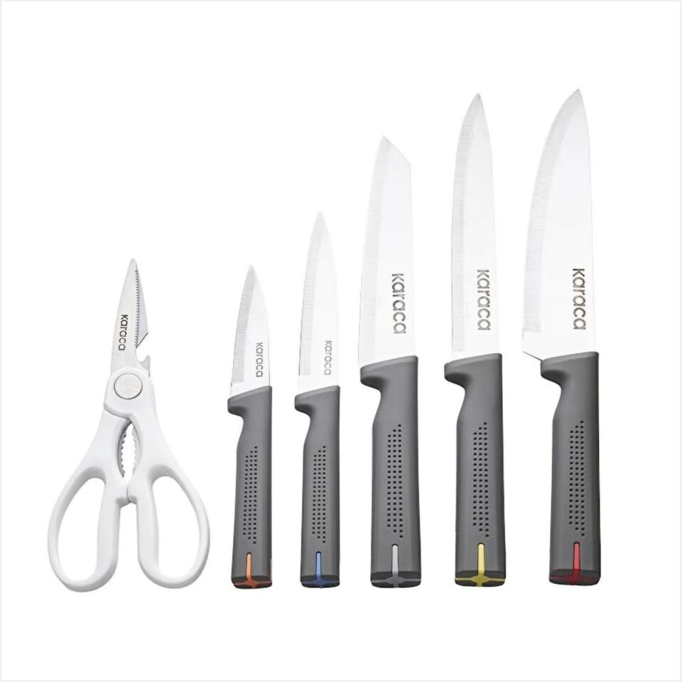 Karaca Yame 12 Parça Servis Setli Bıçak Seti Gri