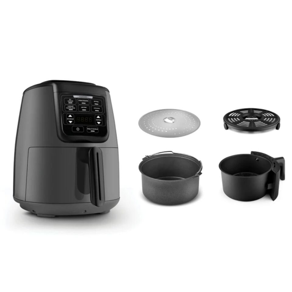 Karaca Air Pro Cook 3 in 1 XL Ev Yemeği, Közleme, Airfryer Space Gray 4 Kişilik