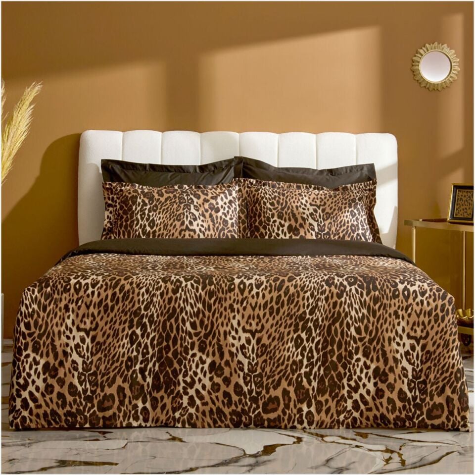 Karaca Home Leovına Çift Kişilik  Nevresım Takımı Kahverengi