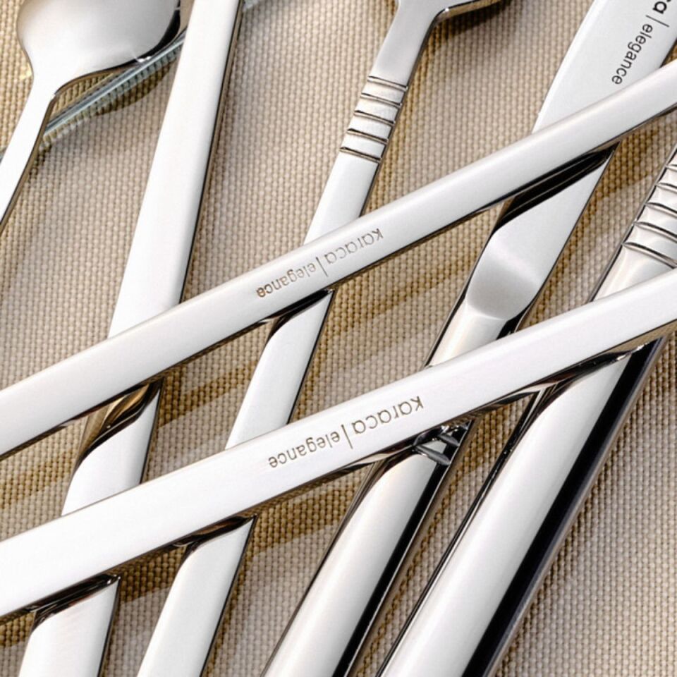 Karaca Elegance Nil V2 Platin 12 Kişilik 84 Parça Çatal Kaşık Bıçak Takımı