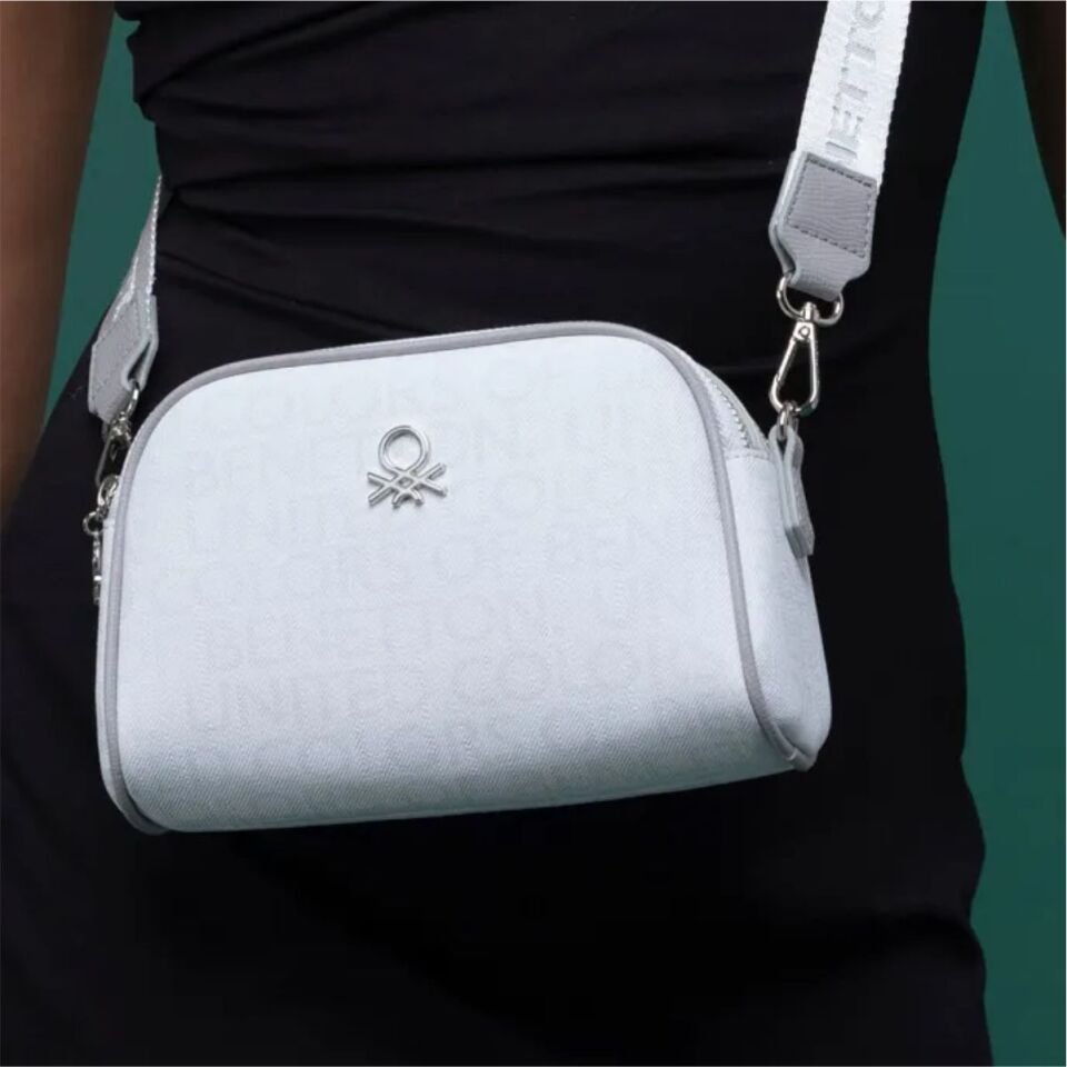Benetton St  Bnt-1278 Unıted Colors Of Çanta Beyaz-Açık Gri