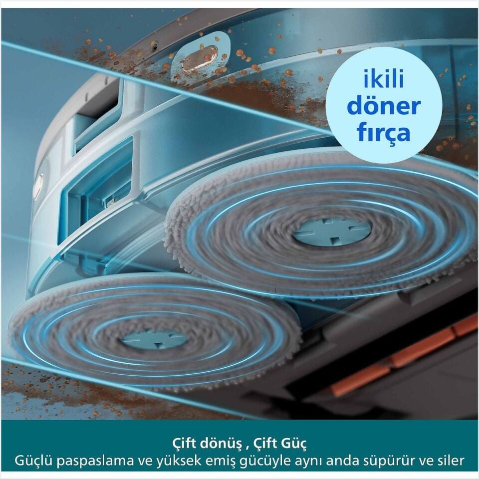 PHILIPS XU5100/20 İPEK BEJ İSTASYONLU ISLAK KURU ROBOT SÜPÜRGE **YENİ ÜRÜN**