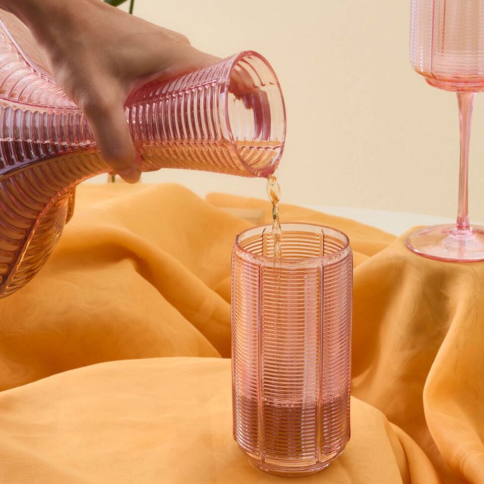 Karaca Liebe 25 Parça Bardak Seti Pembe