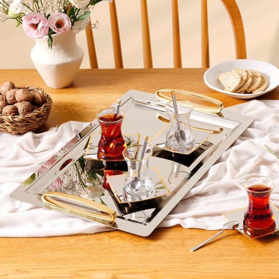 Emsan Lukas 19 Parça Çay Seti 125 ml Gold