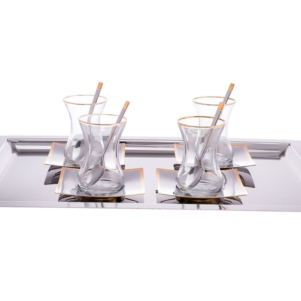 Emsan Lukas 19 Parça Çay Seti 125 ml Gold