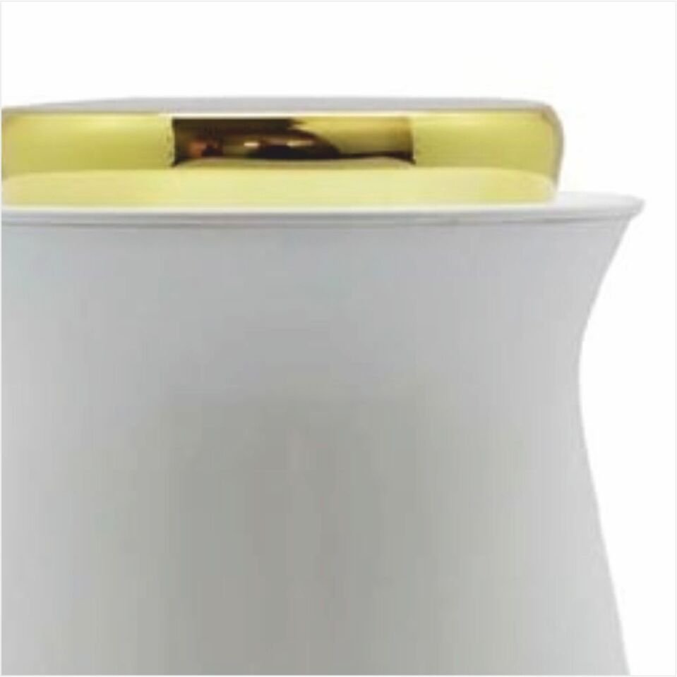 Sembol Kıtchen Art-90 Silindir 16 Cm Kavanoz Whıte-Gold