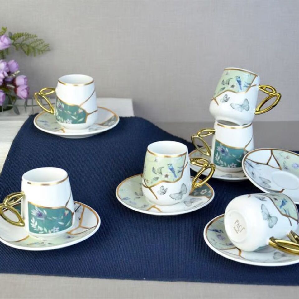 Şener Por-101735Paçi-Ethnıc Por.6Lı Kahve Fincanı