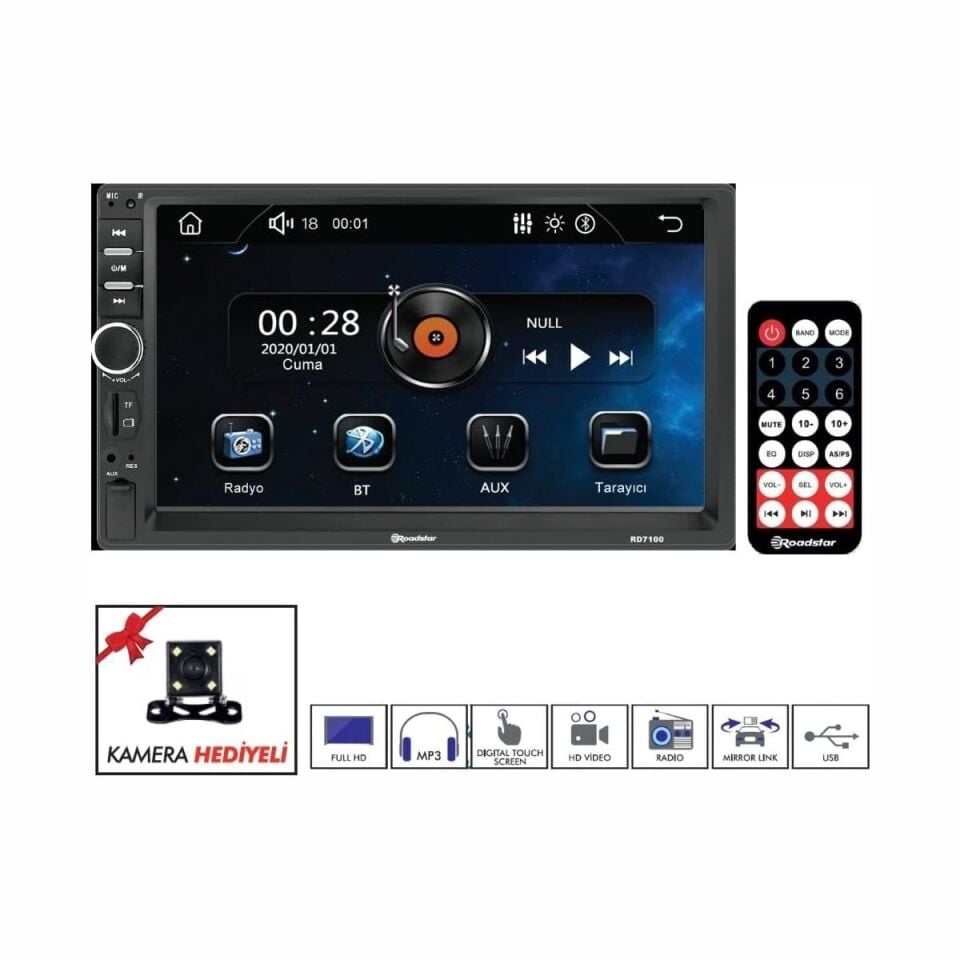 Roadstar RD-7100 4x50 W 7'' MirrorLink Double Din Oto Multimedya