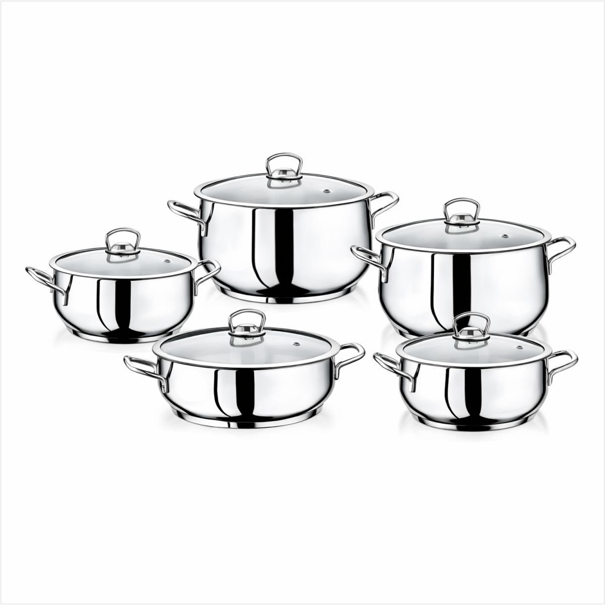 SAFINOX ECO 5Lİ TENCERE SETİ 16-20-22-24-24KISA