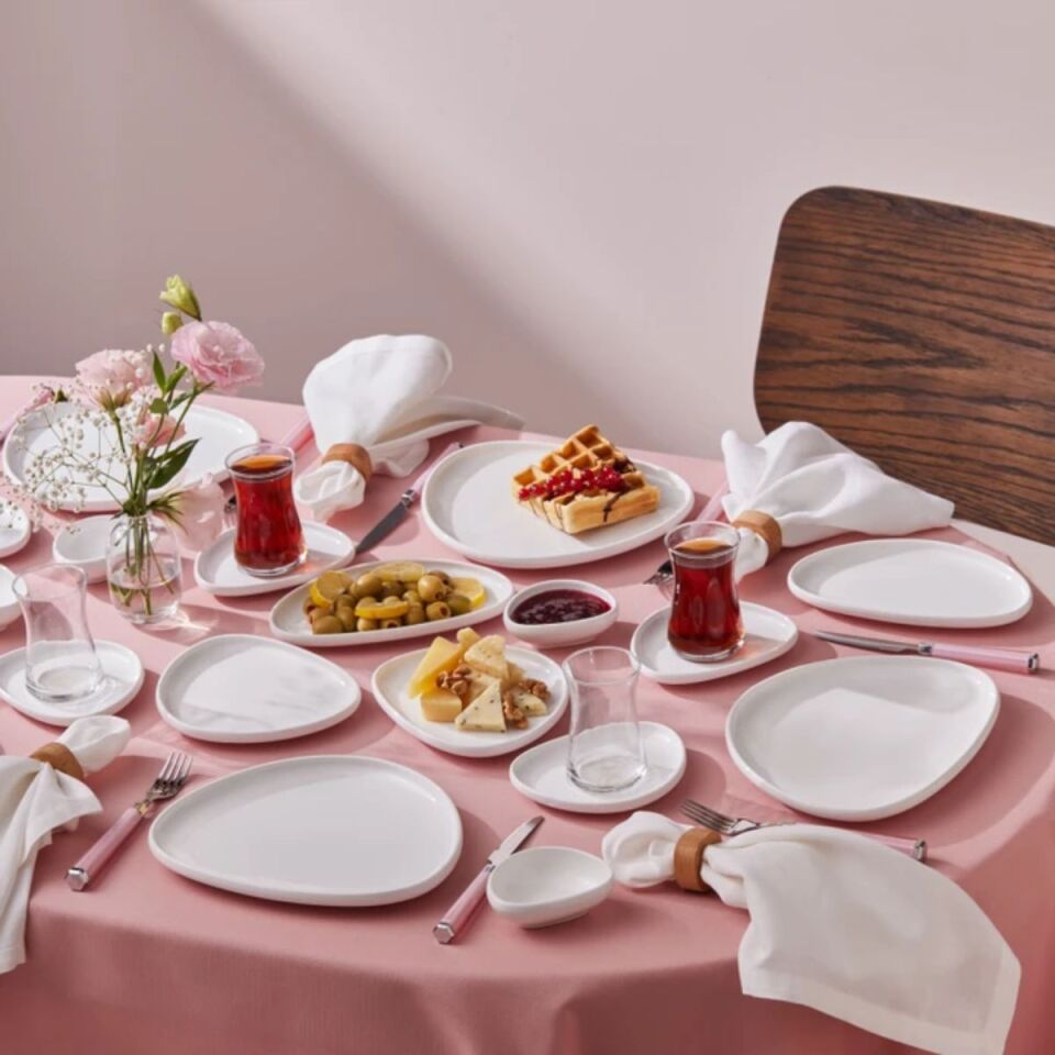 Karaca Forever Bone Miranda 26 Parça 6 Kişilik Kahvaltı Takımı