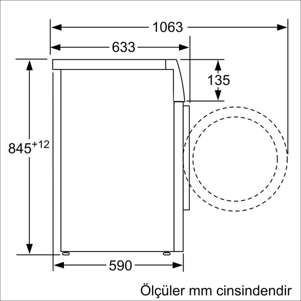 Profilo CM12N18XTR A 8 kg 1200 Devir Çamasır Makinesi