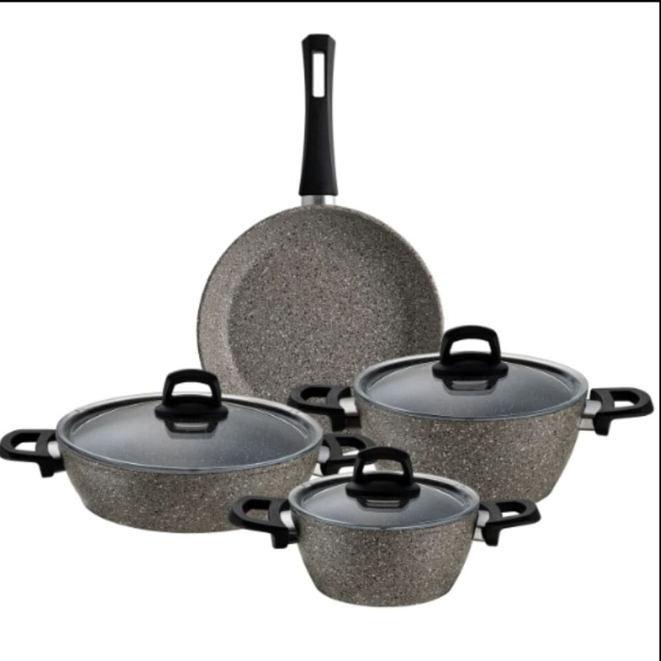 Emsan Bright 7 Parça Granit Kaplama Tencere Seti
