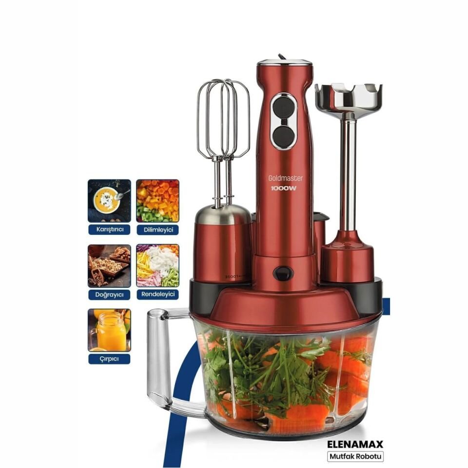 Goldmaster Şefim By-4204K Mutfak Robotu Kırmızı