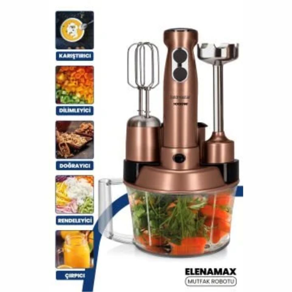 Goldmaster IN-6201G0 Blendactive Multı 1000 W Mutfak Robotu Gold
