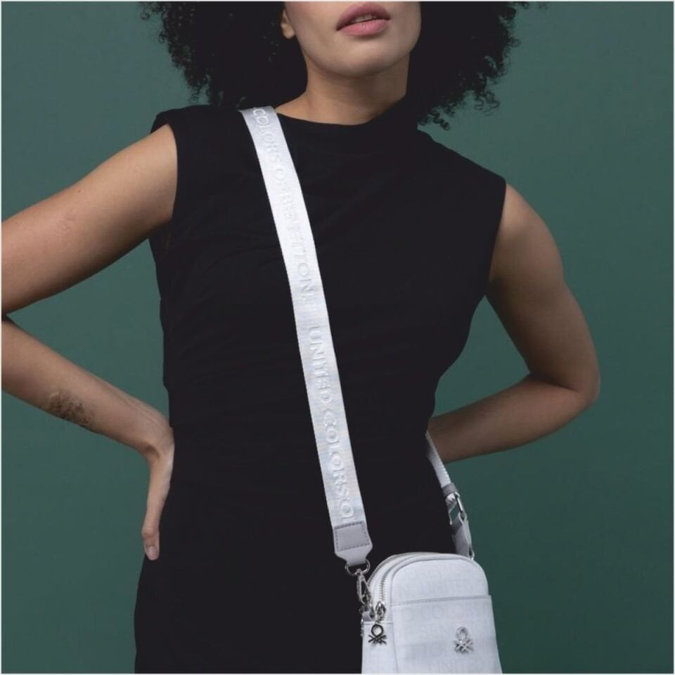 Benetton  BNT-1294 Unıted Colors Of Benetton. Çanta Beyaz-A.Gri