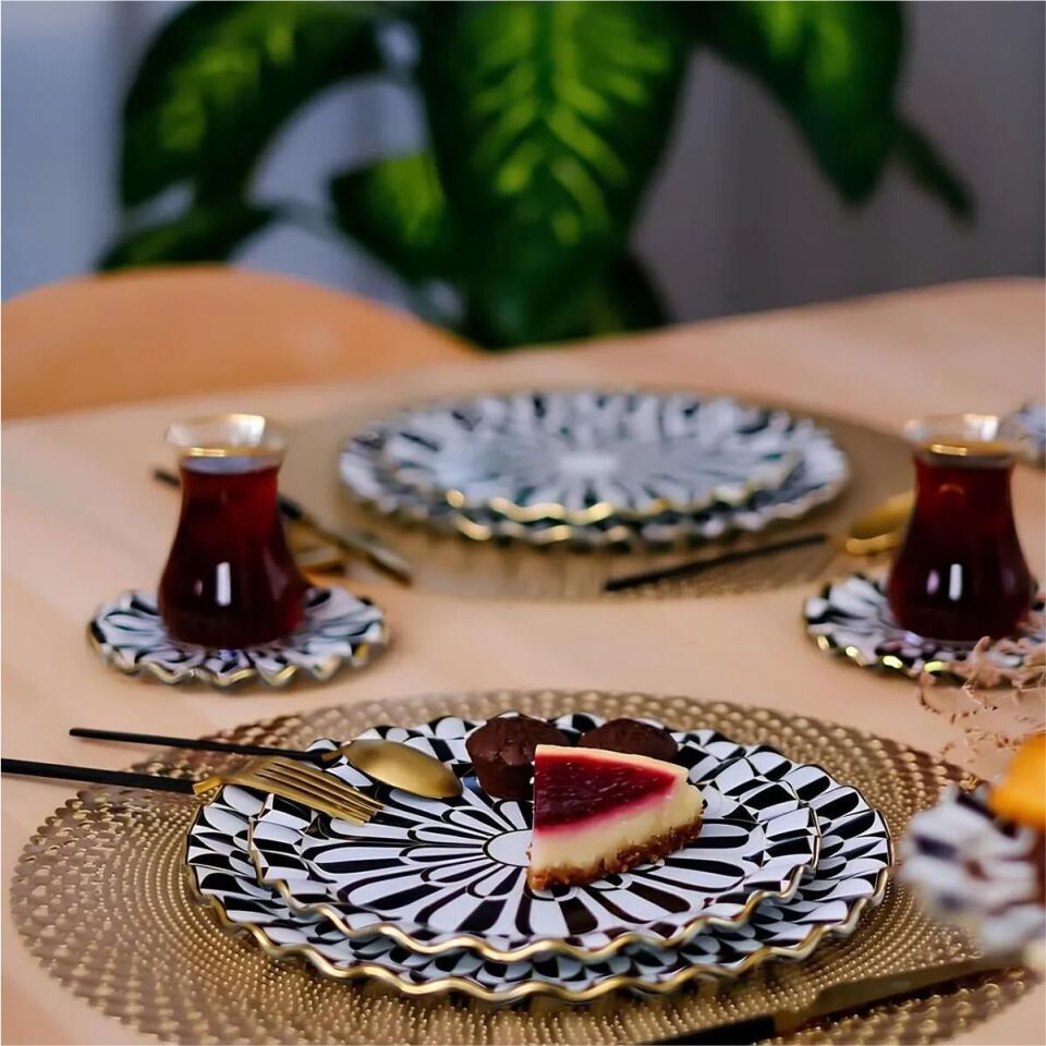 Glore Destina Siyah 28 Parça Tea Time