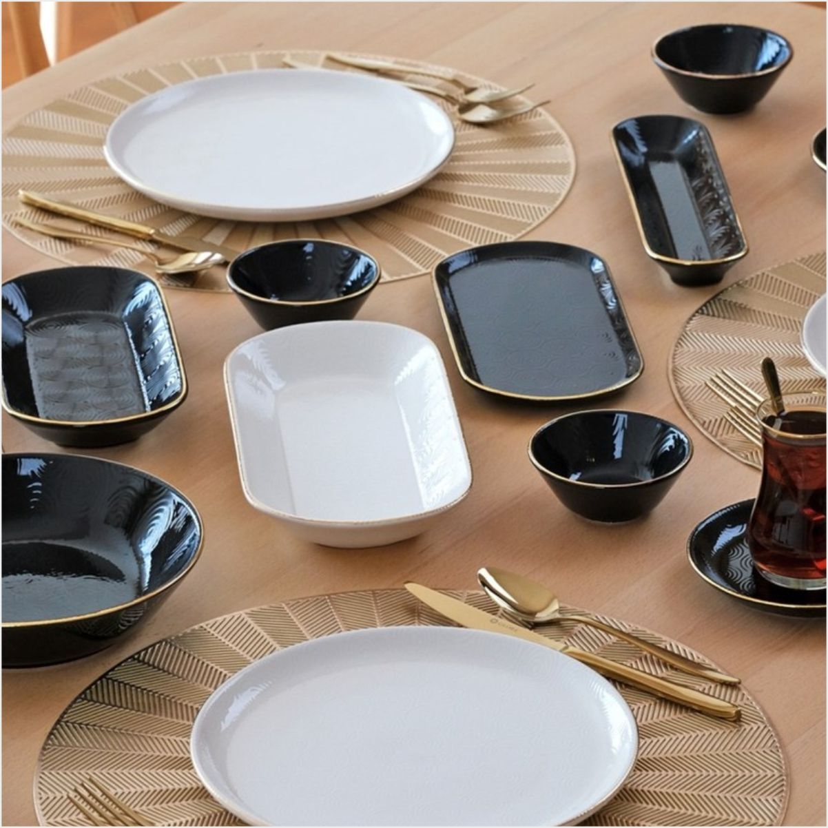 Glore Leopar Wavy 28 Parça Tea Time