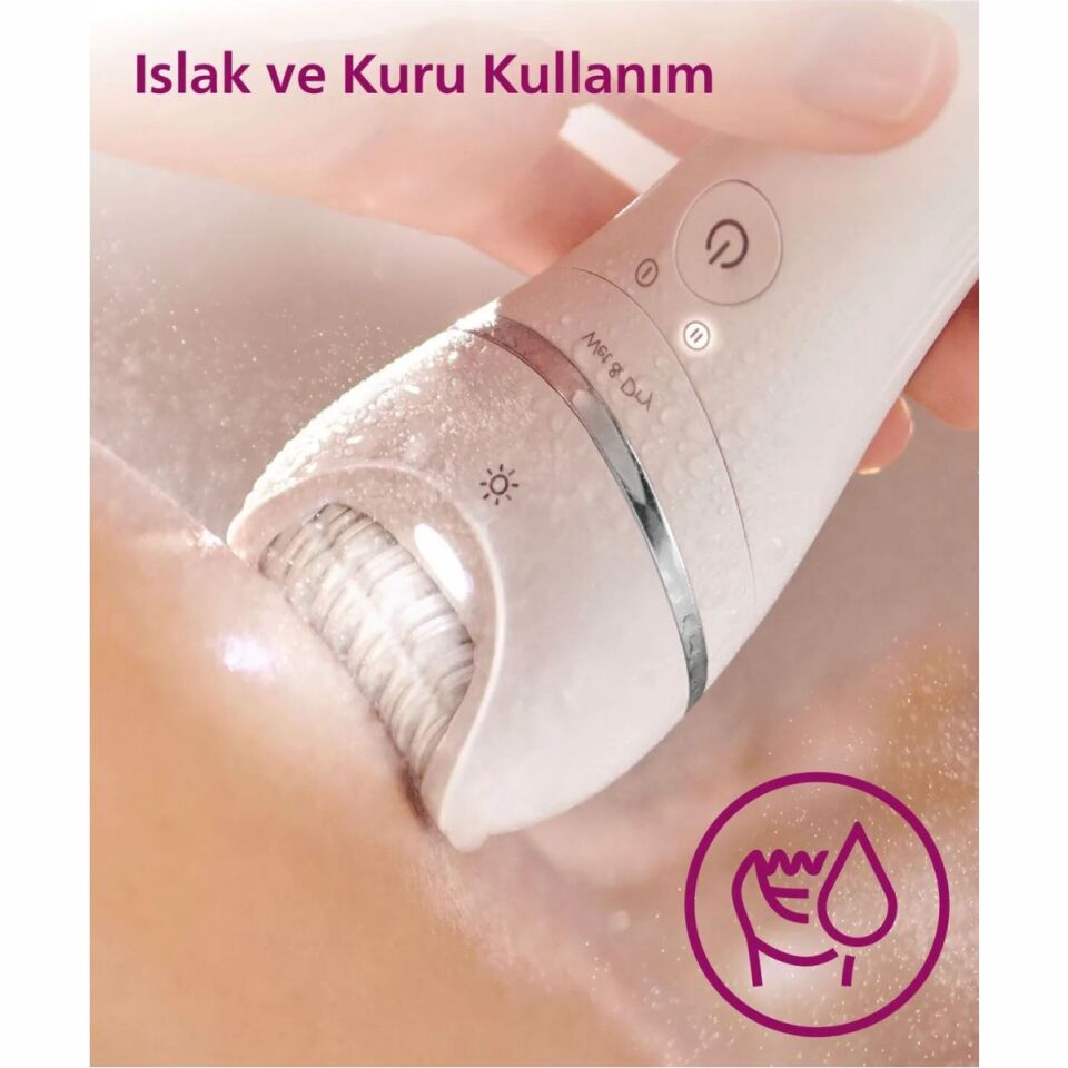 Philips 8000 Serisi BRE700/05 Islak Kuru Epilasyon Aleti