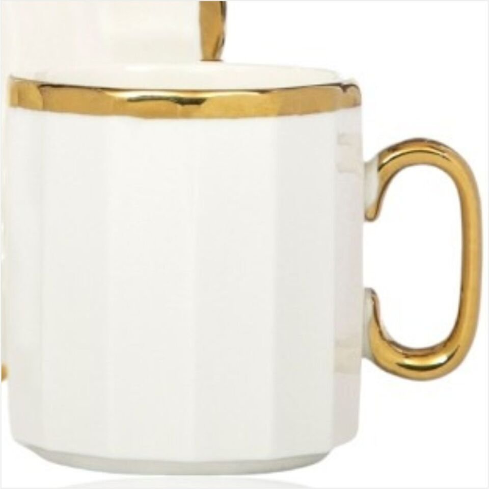 ÇİFTÇİLER YK2111-2GL BEYAZ ALTINLI KAHVE FİNCANI-157135