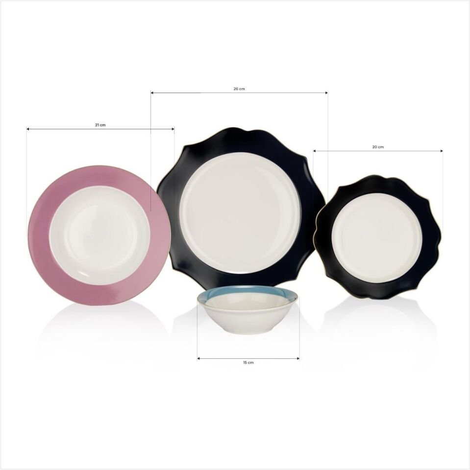 SCHAFER TALYA YEMEK TAKIMI 24 PARÇA-ASORTİ