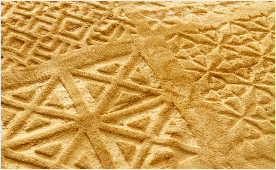 Karaca Blaır Hardal Cıft Kısılık Embos Battanıye 200X220