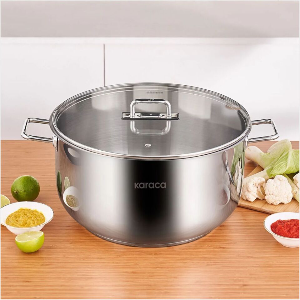 Karaca Nazen Çelik Tencere 34 Cm