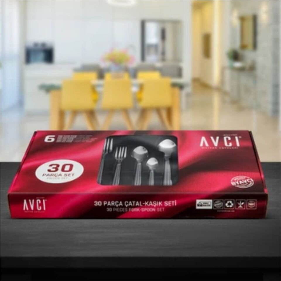 BYAVCI YA30 YAKAMOZ 30 PARÇA ÇATAL KAŞIK TAKIMI