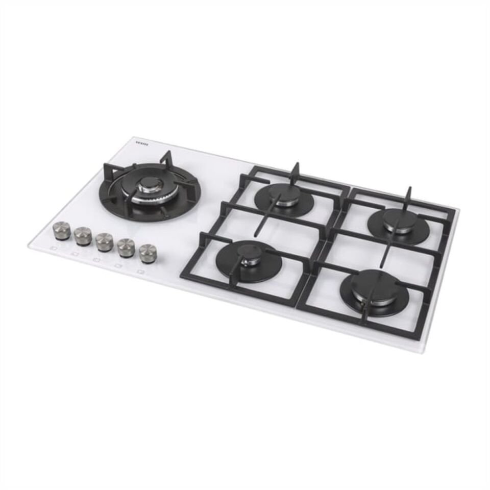 Vestel AO-91159 YB-DW Wok Gözlü Beyaz Cam Ankastre Ocak