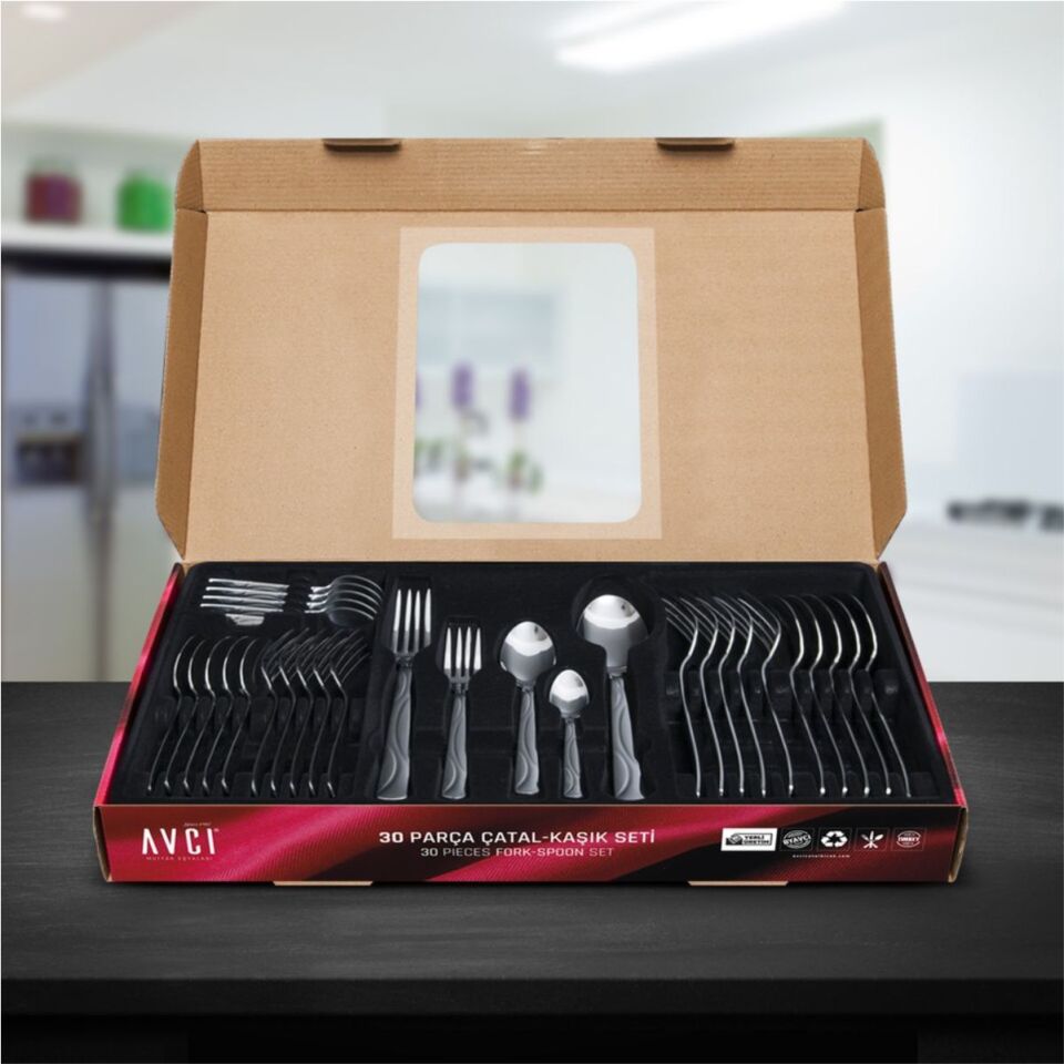 BYAVCI AY30 AY IŞIĞI 30 PARÇA ÇATAL KAŞIK TAKIMI