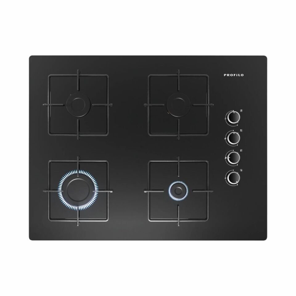 Profilo OO37P6O12D Siyah Cam Ankastre Ocak