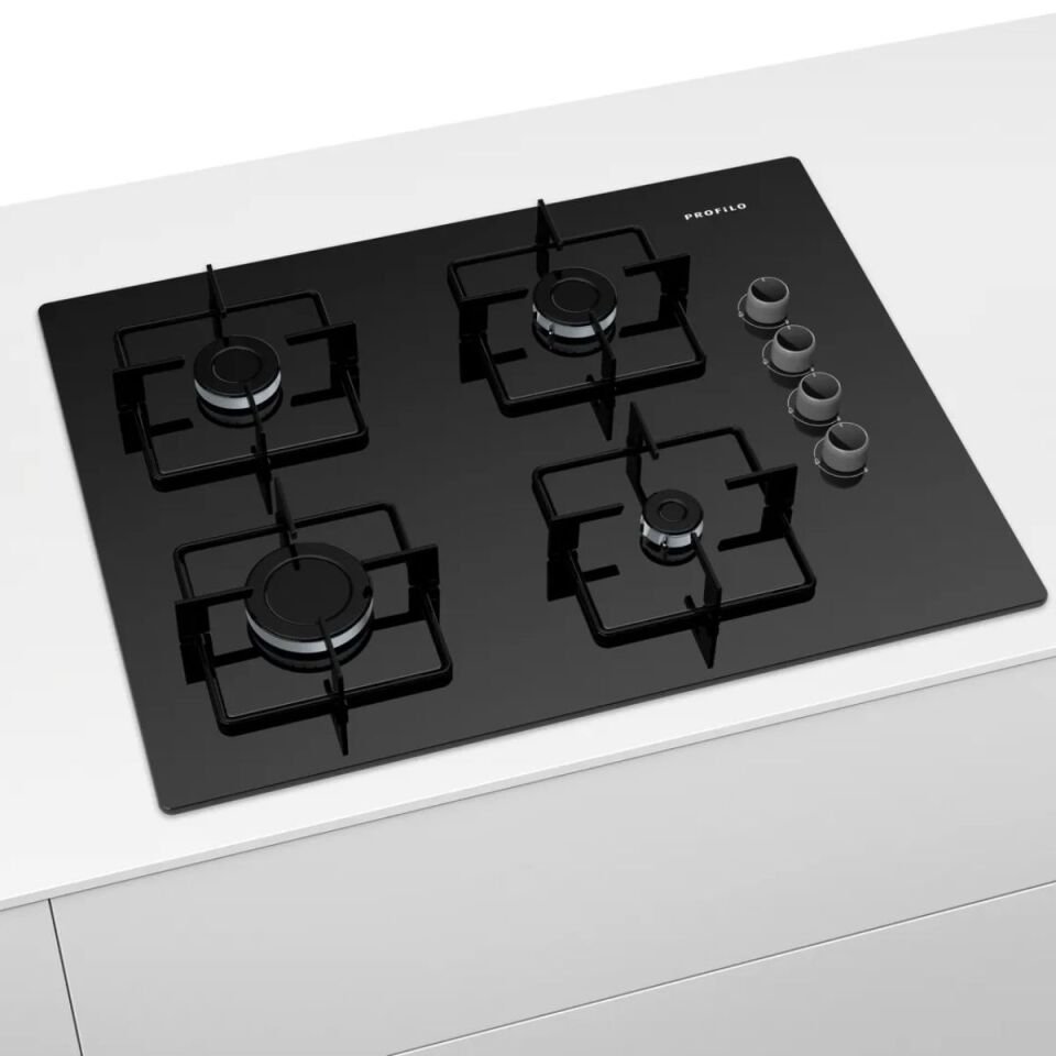 Profilo OO37P6O12D Siyah Cam Ankastre Ocak