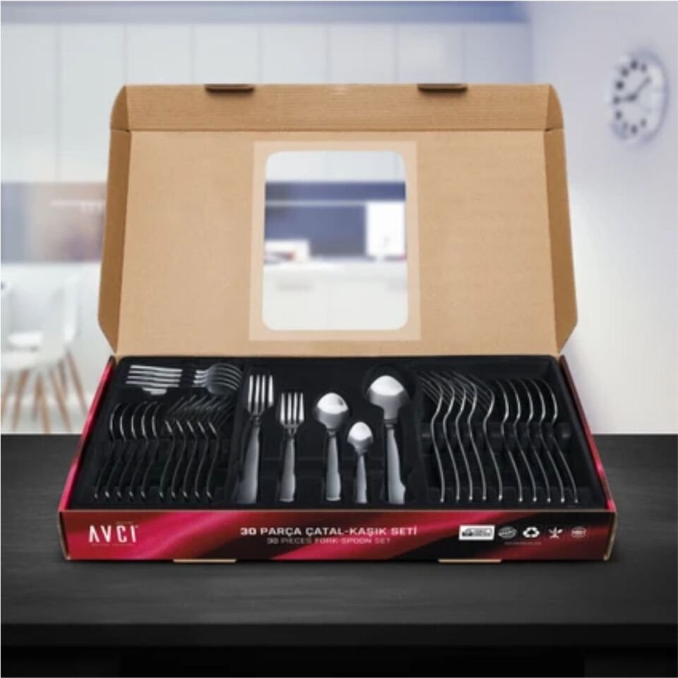 BYAVCI İS30 İSTANBUL 30 PARÇA ÇATAL KAŞIK TAKIMI