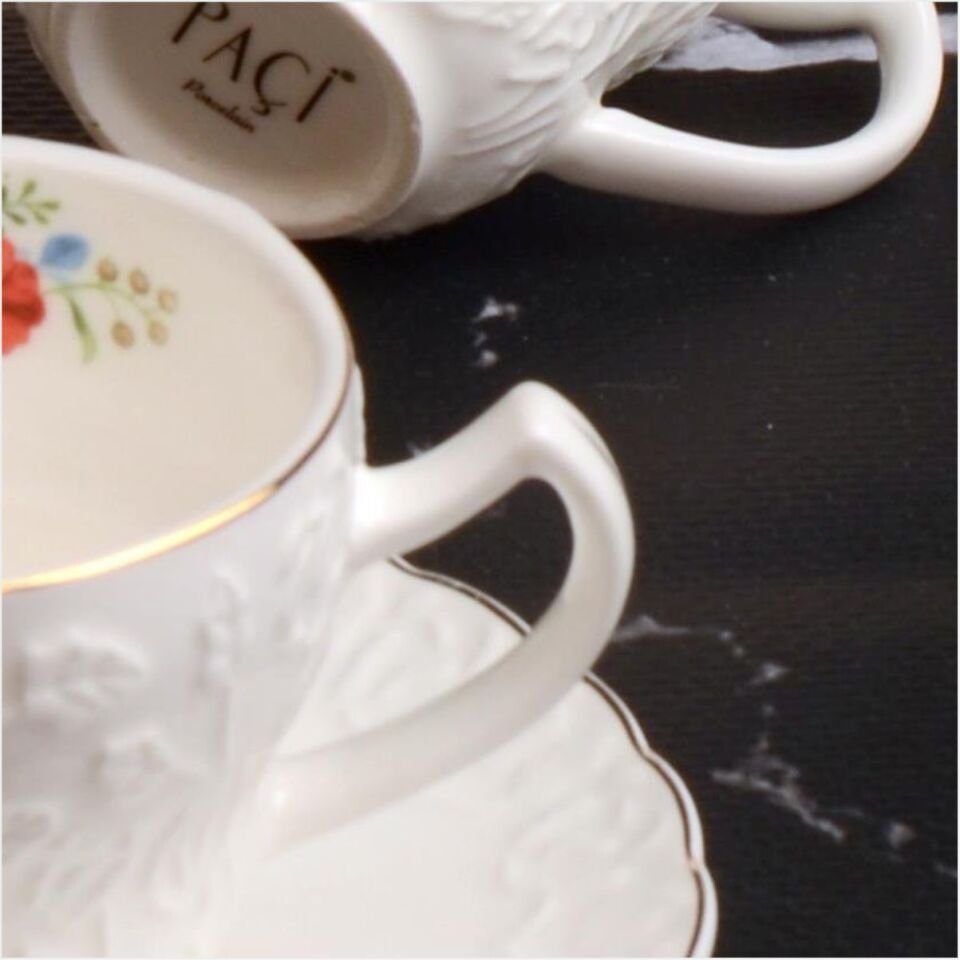 PAÇİ-AURORA KABARTMALI 6LI KAHVE-P/POR-102232