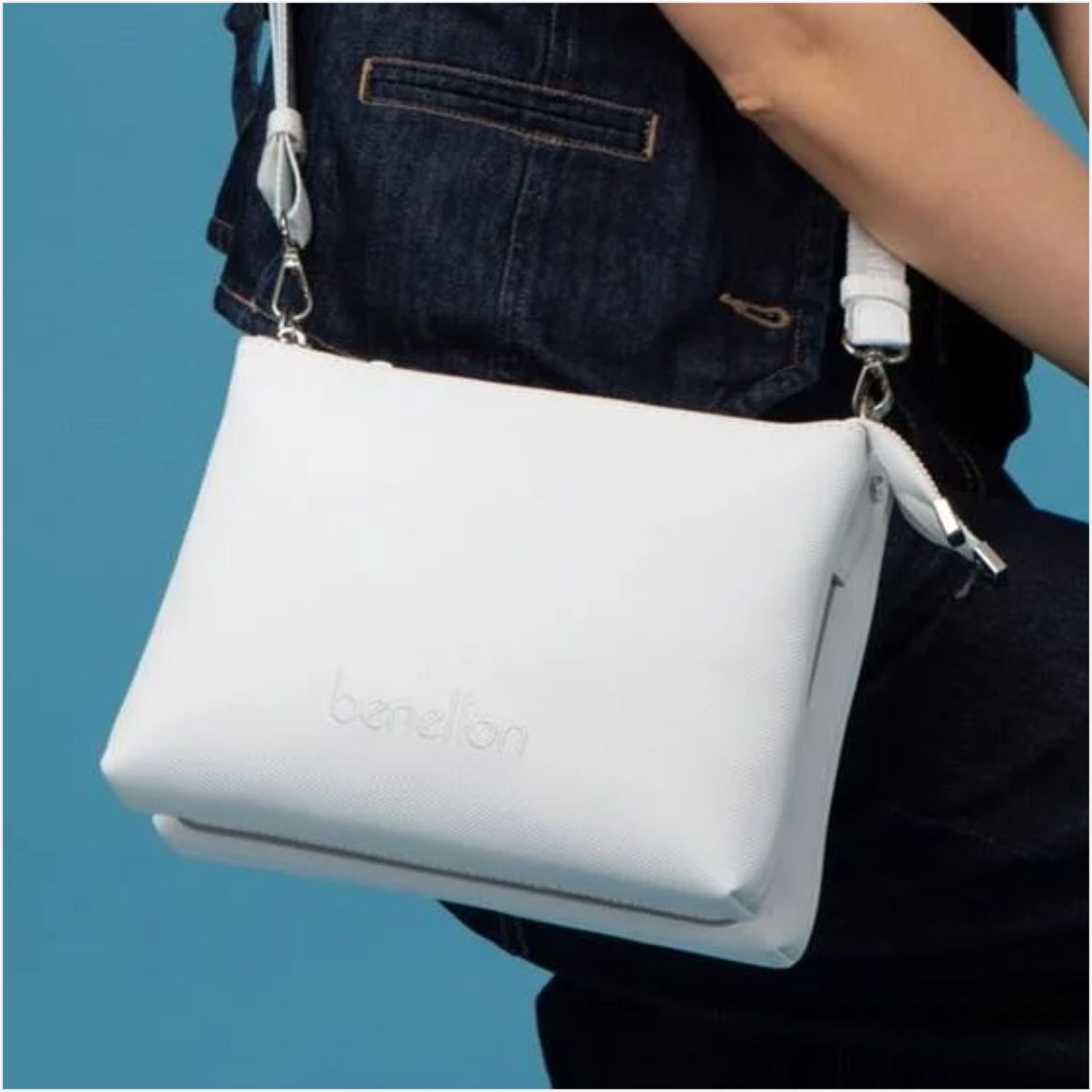 Benetton St  Bnt-1580 Unıted Colors Of Çanta Beyaz