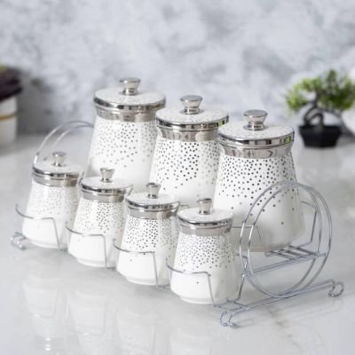 Acar Kaı-06388/4 Fleur Gold Sılver 7 Li Kavanoz Takımı