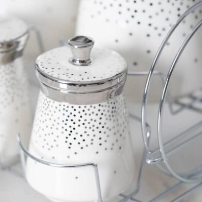 Acar Kaı-06388/4 Fleur Gold Sılver 7 Li Kavanoz Takımı