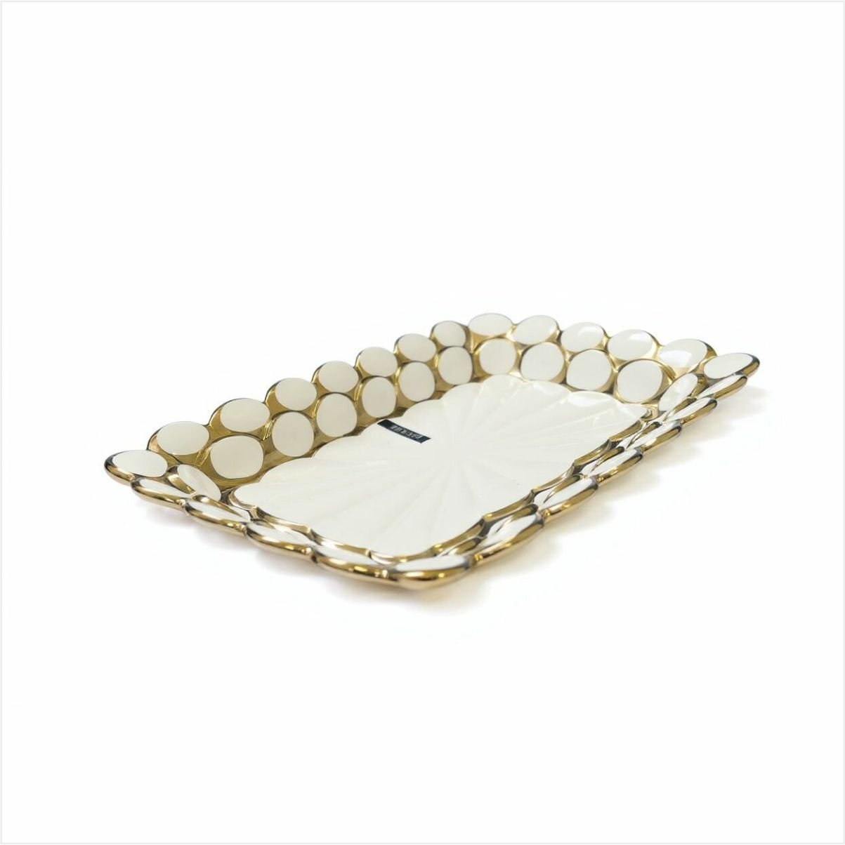 REKABET FNG 020 LENA DİKDÖRTGEN SUNUM TABAK GOLD