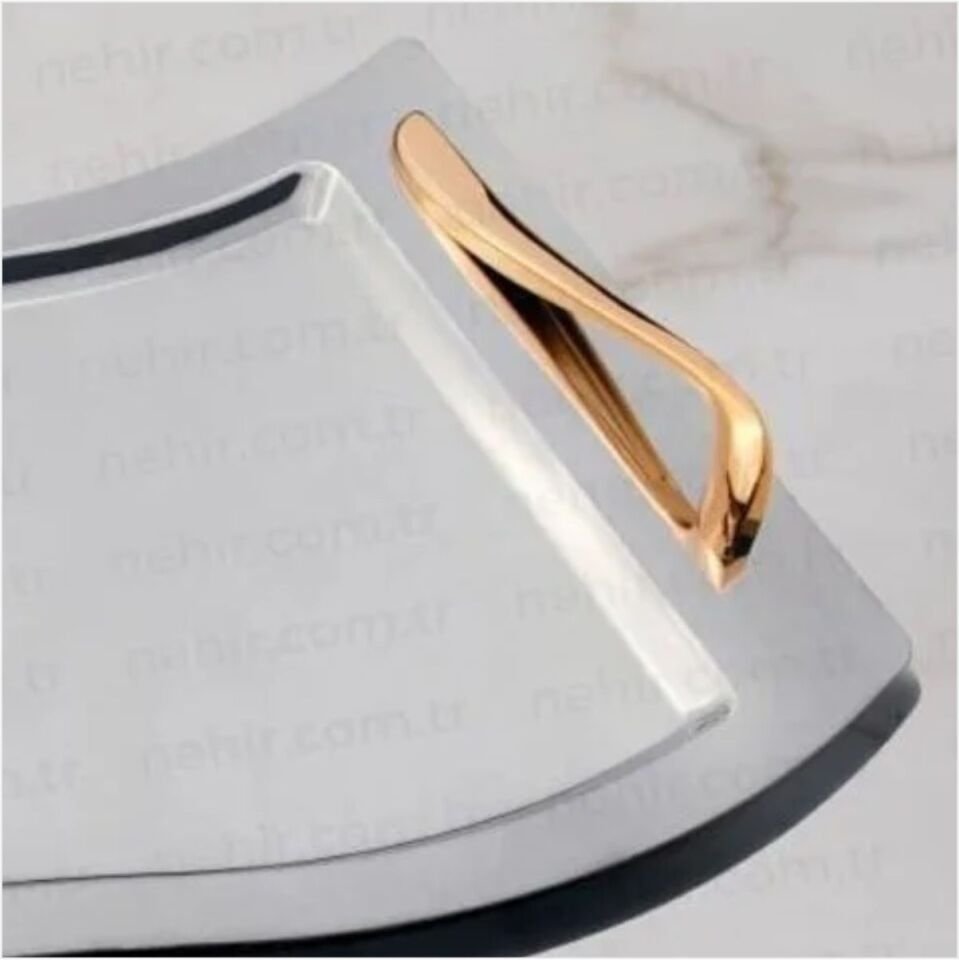 NEHİR LARA LAR-173 ALTIN KULPLU ÇAY TEPSİ