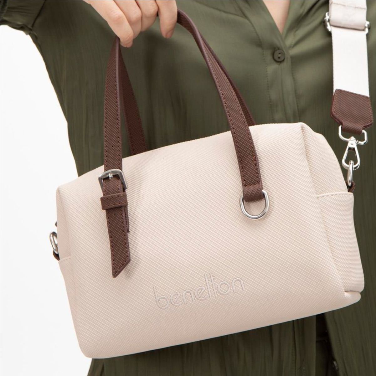 Benetton St  Bnt-1582 Unıted Colors Of Çanta Bej-Kahve