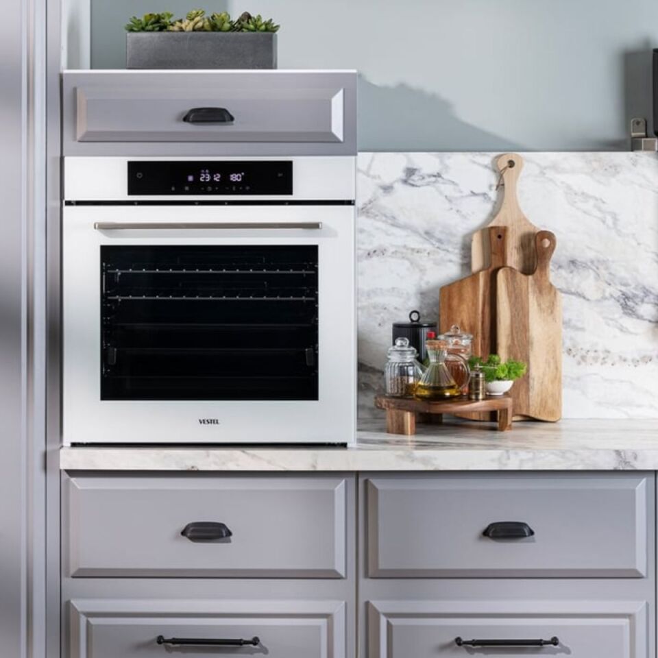 Vestel AF-9786 B Beyaz Ankastre Fırın