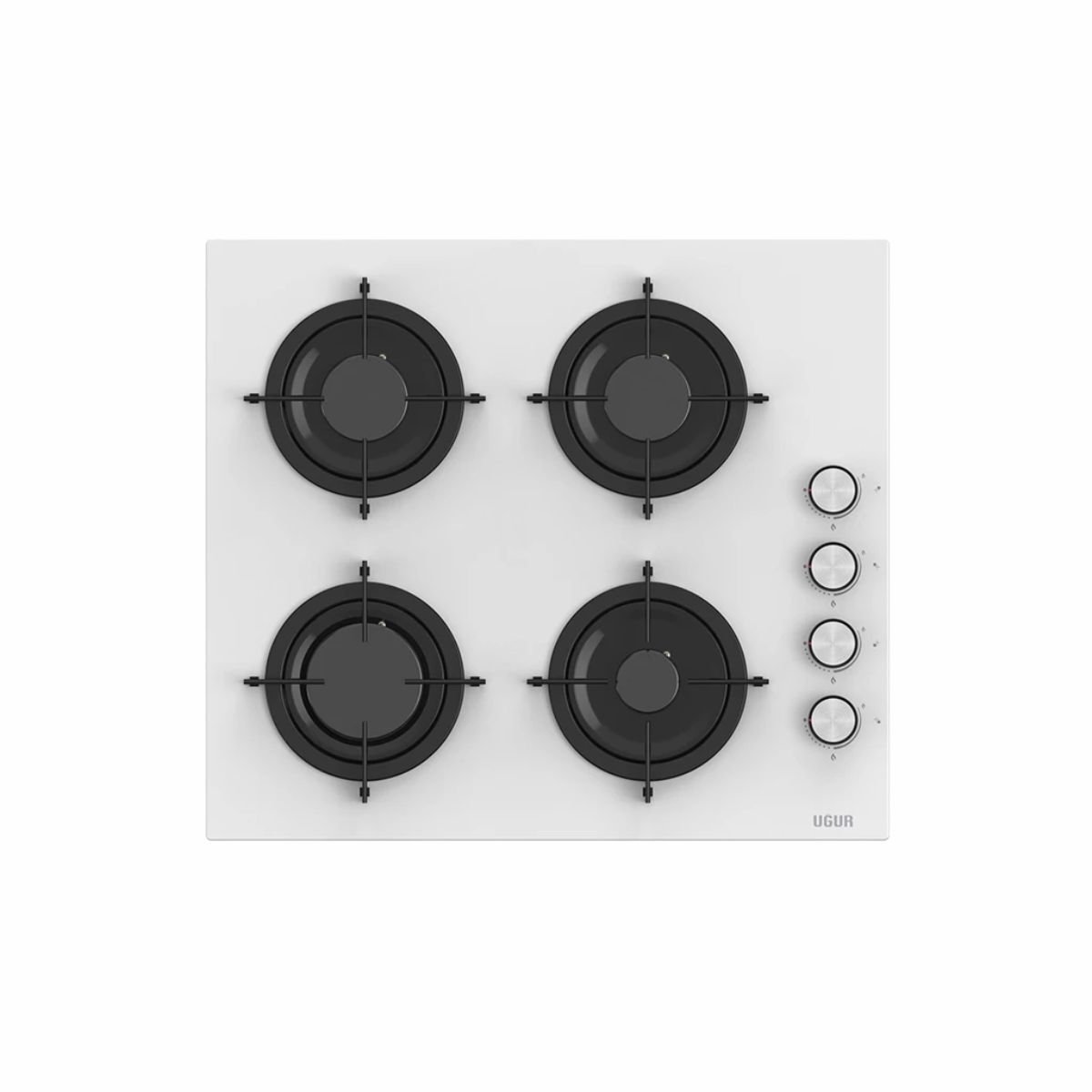 Uğur UAO 6040W0 BCY CSR1 Beyaz Cam Ankastre Ocak