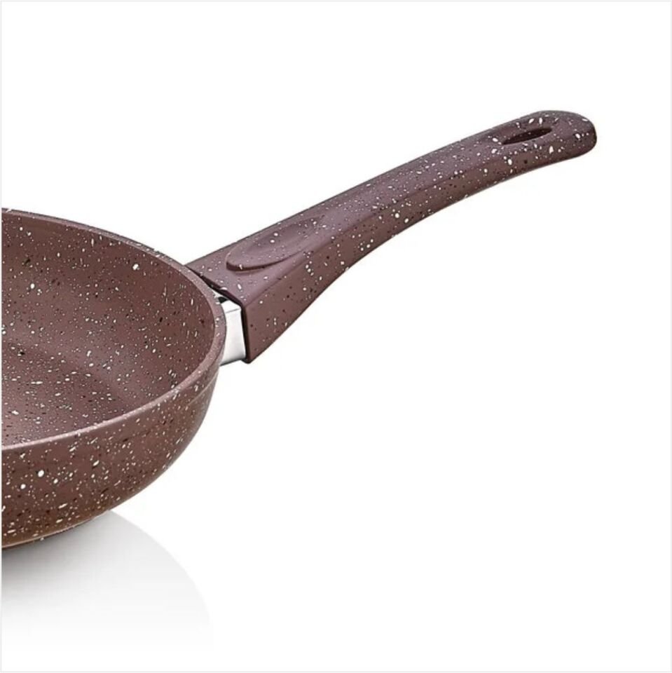 SAFINOX SAFLON 22 CM TEK KULP GRANİT TAVA KAHVE