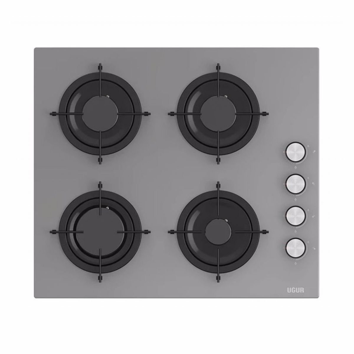 Uğur UAO 6040W0 GCY CSR1 Gri Cam Ankastre Ocak