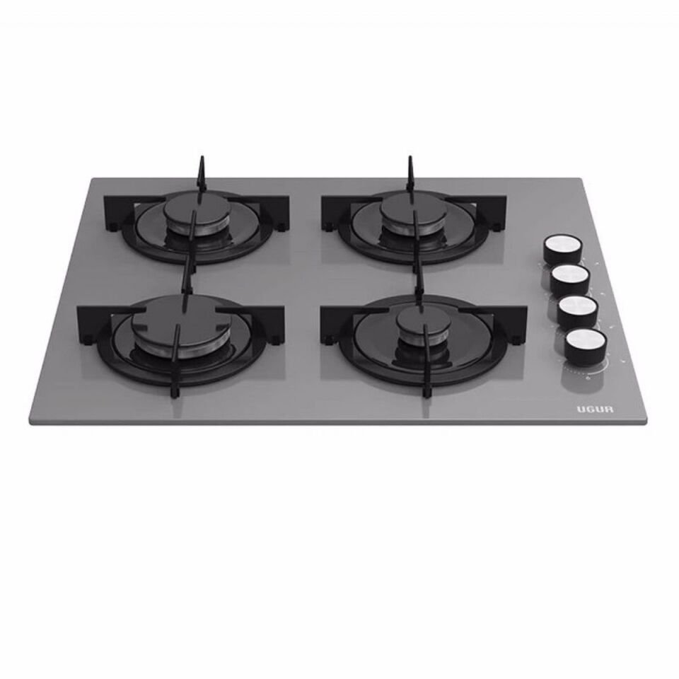 Uğur UAO 6040W0 GCY CSR1 Gri Cam Ankastre Ocak