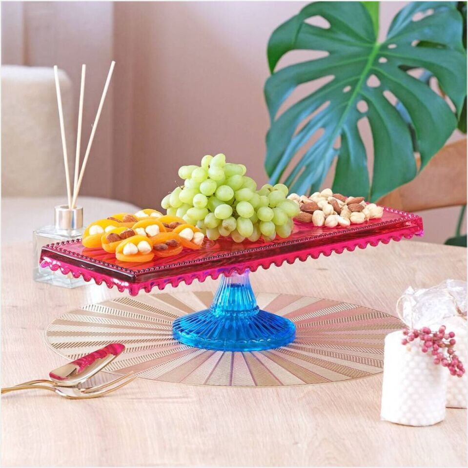 GLORE C03-LOVE PEMBE/K.TURKUAZ AYAKLI KURABİYELİK  17X40